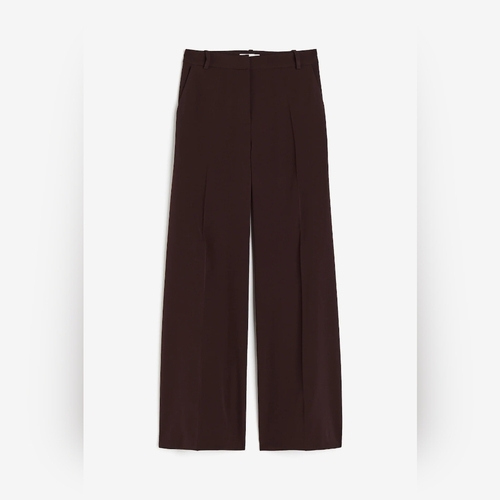 H&M | Burgundy Wide Leg Pants